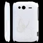 HTC Wildfire S Sommerfugl cover (Hvid)